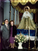 16 de diciembre de 1989: Padrinos en la bendición del Manto de la Virgen: Bernardo Mazo y Carmen Cardona